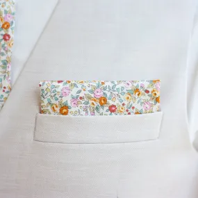 Men's Pocket Square / Blossoms In Yellow