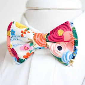 Men's Pre-Tied Bow Tie / Garden Party In Cream