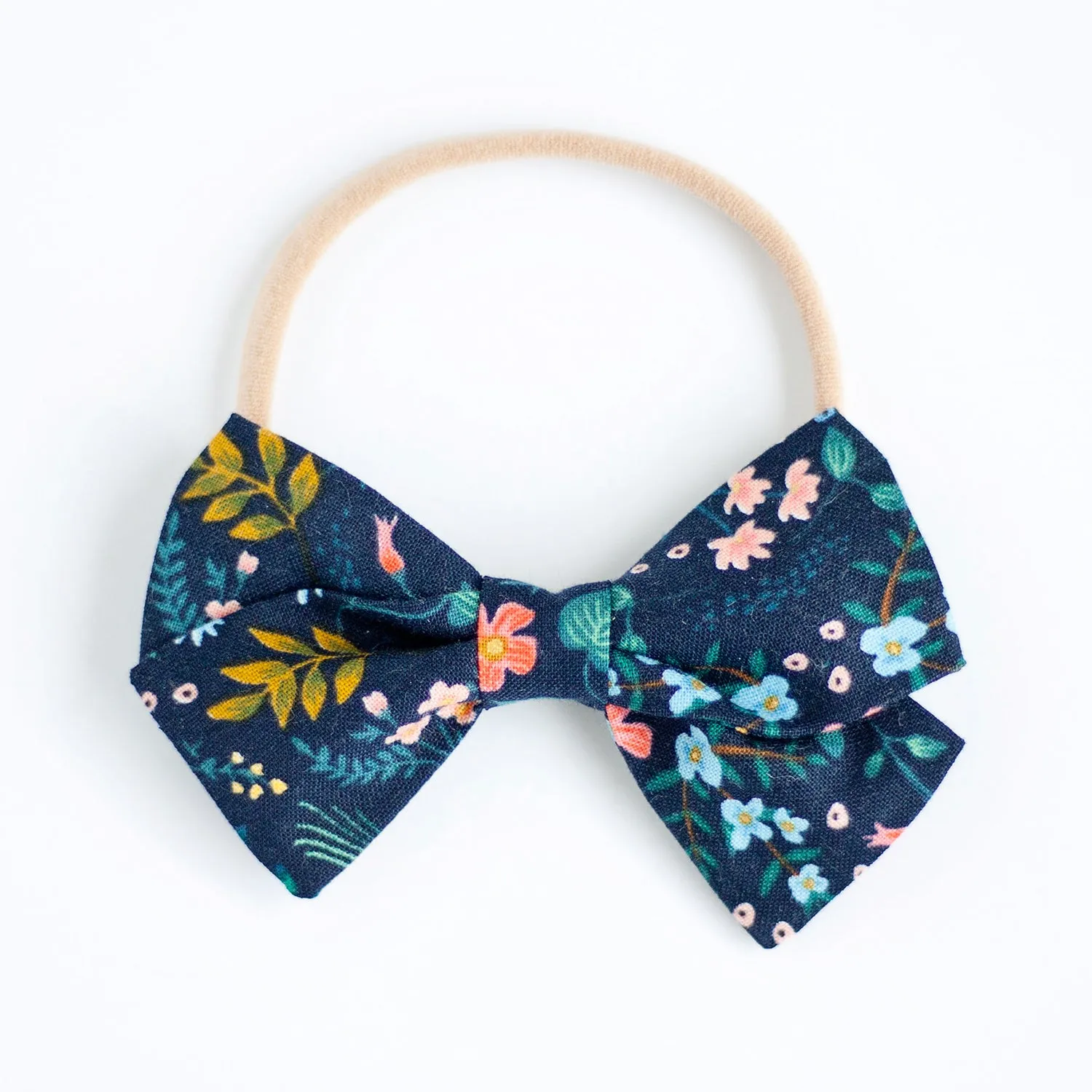 Men's Pre-Tied Bow Tie / Navy Metallic Floral