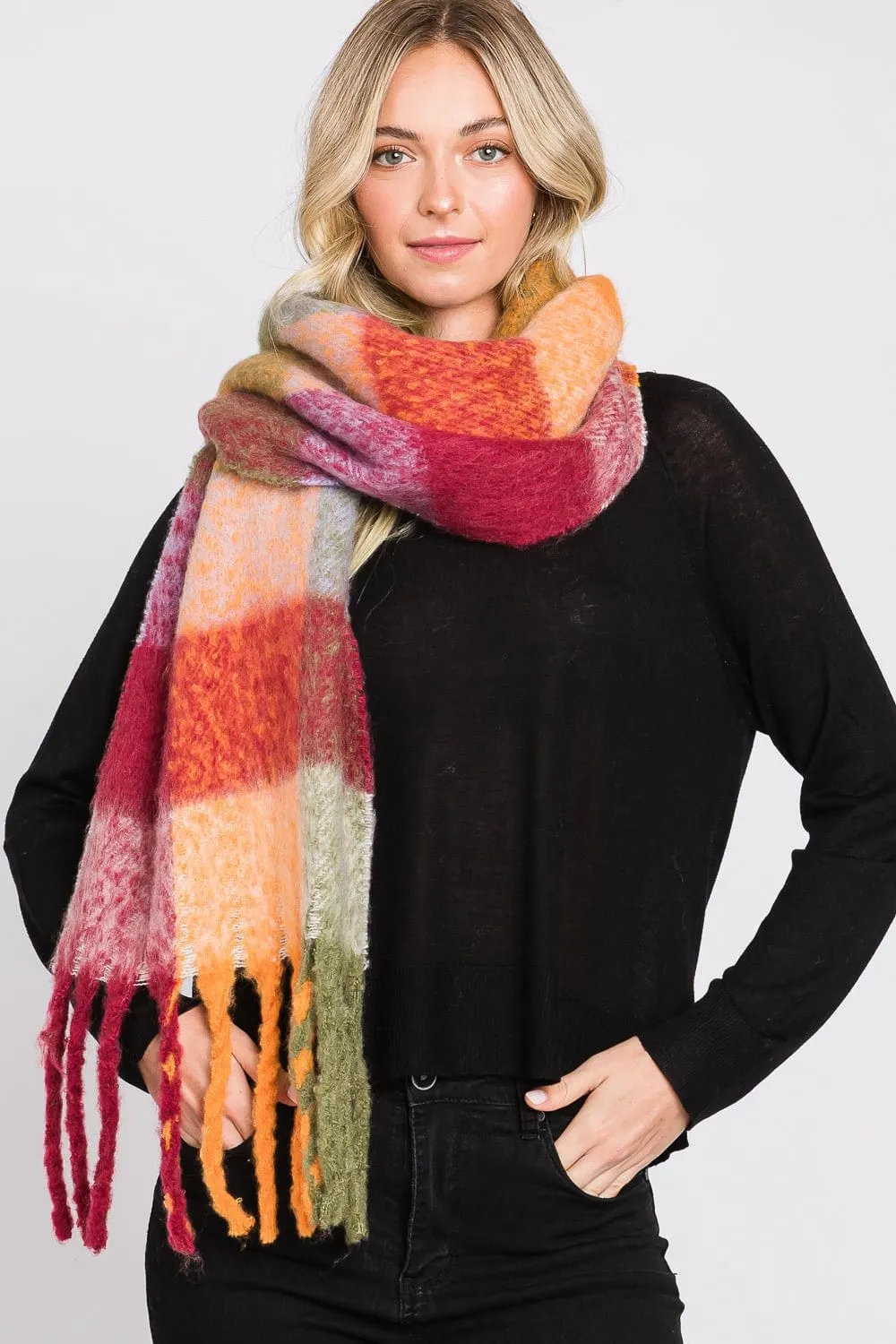 MS0310 Blake Multi Color Plaid Scarf