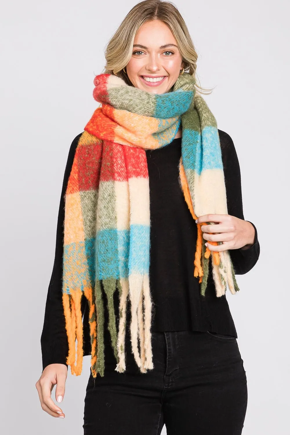 MS0310 Blake Multi Color Plaid Scarf