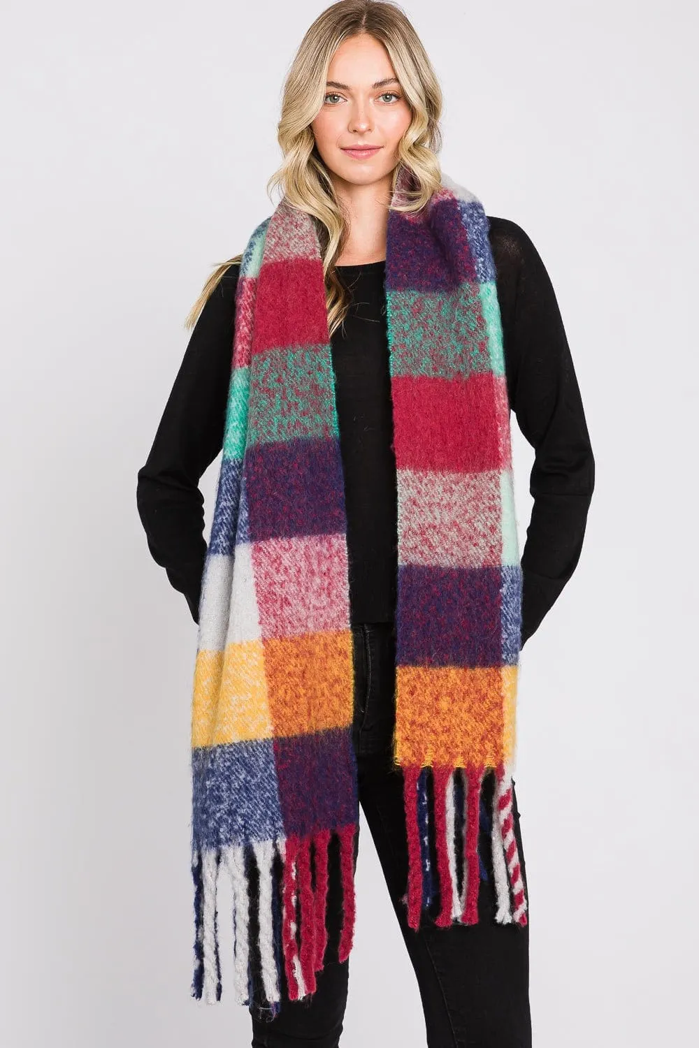 MS0310 Blake Multi Color Plaid Scarf