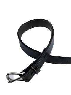 Padded Leather Belts - Black/Chocolate Brown