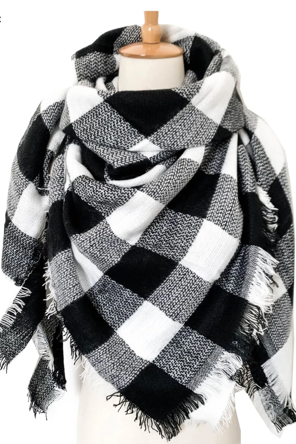 Plaid Scarf - Imitation Cashmere for a Classic Winter Look