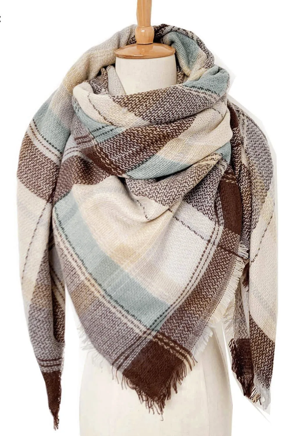 Plaid Scarf - Imitation Cashmere for a Classic Winter Look