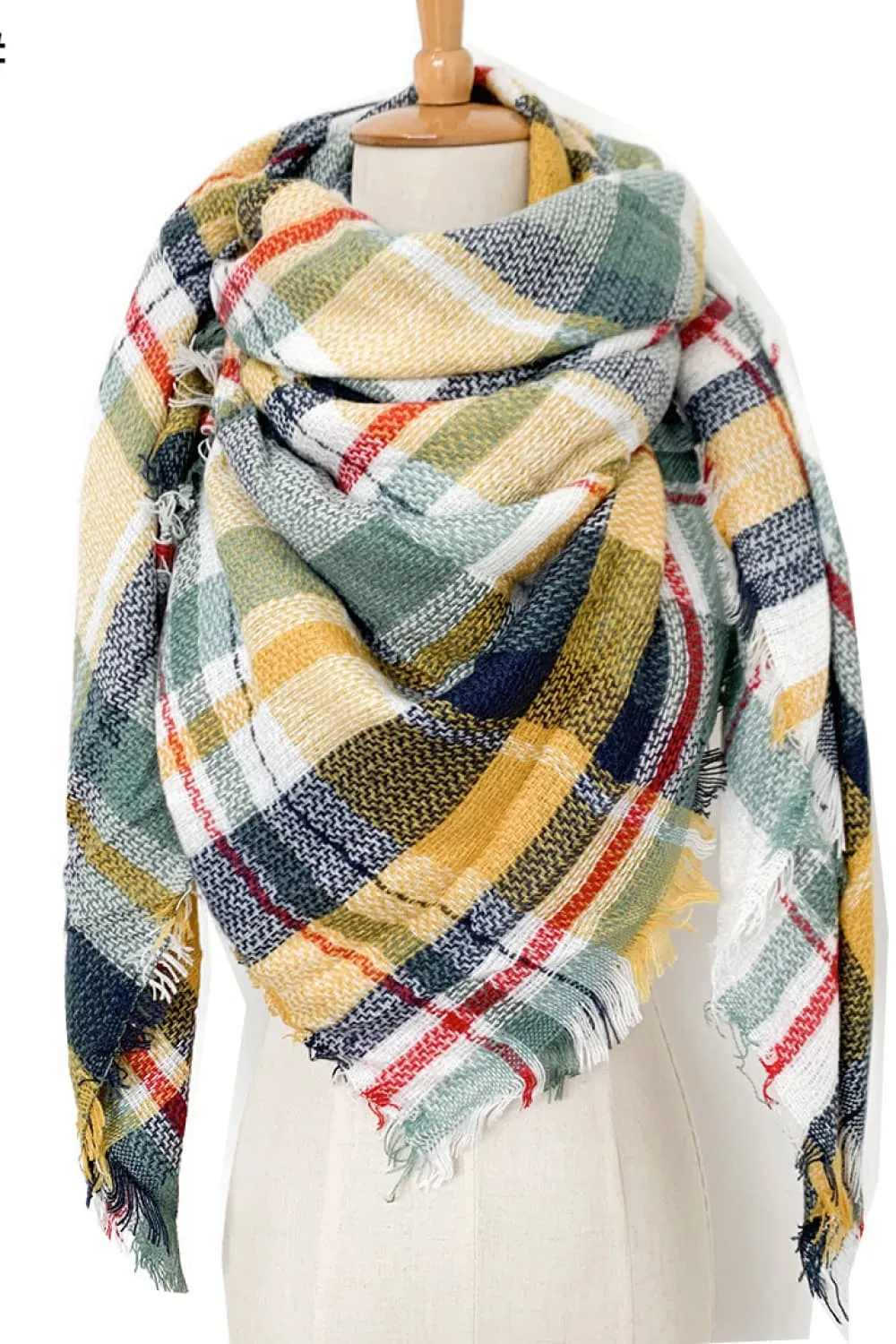 Plaid Scarf - Imitation Cashmere for a Classic Winter Look