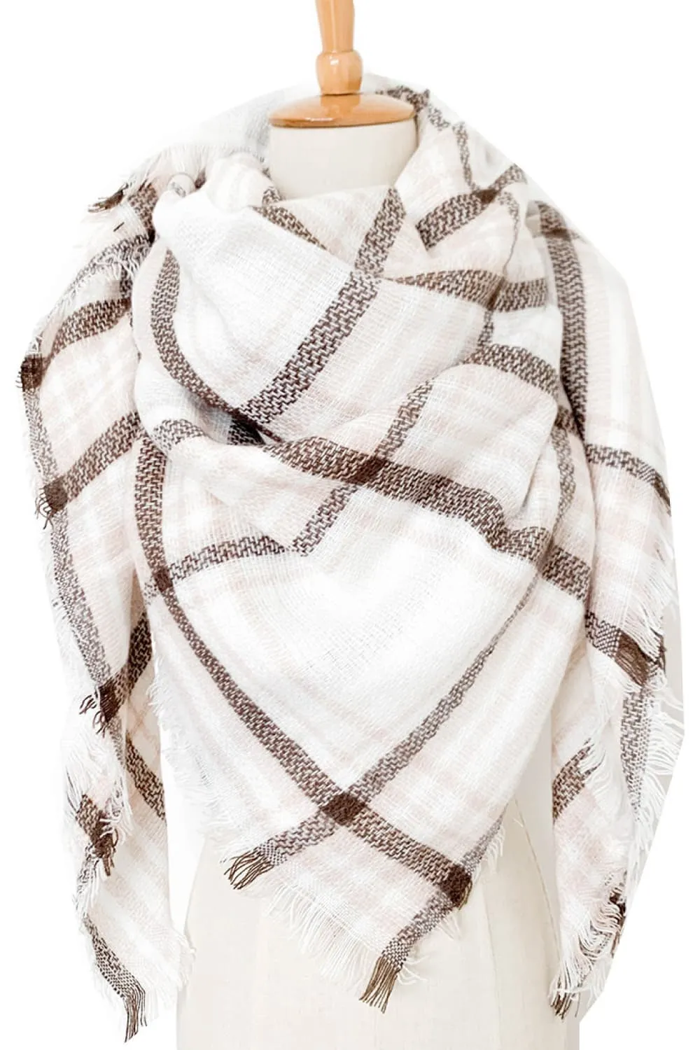 Plaid Scarf - Imitation Cashmere for a Classic Winter Look