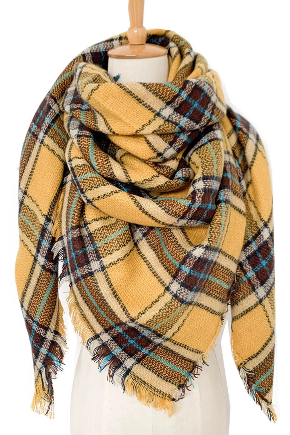 Plaid Scarf - Imitation Cashmere for a Classic Winter Look