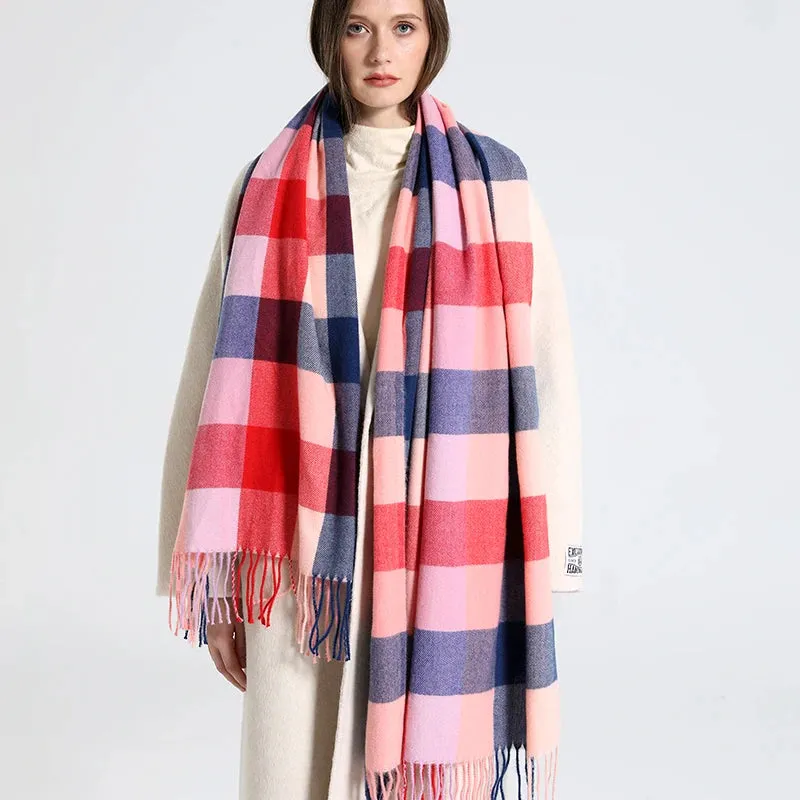 Plaid Soft Winter Scarf