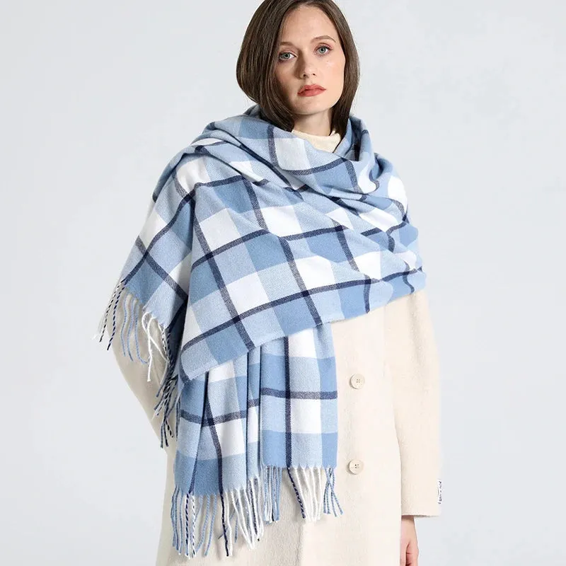 Plaid Soft Winter Scarf