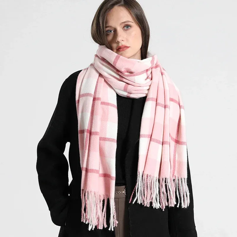 Plaid Soft Winter Scarf