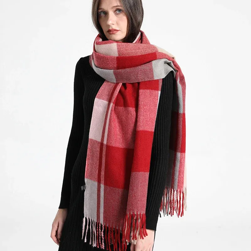 Plaid Soft Winter Scarf