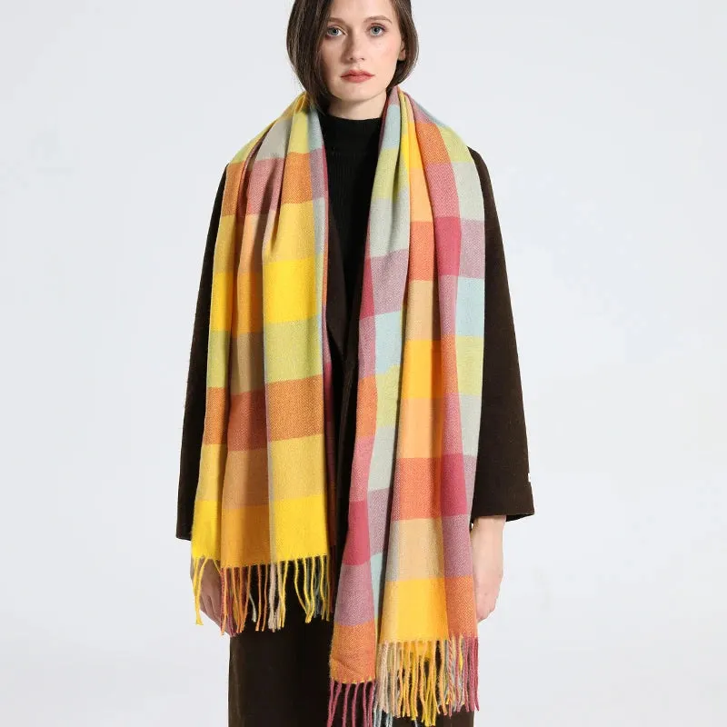 Plaid Soft Winter Scarf