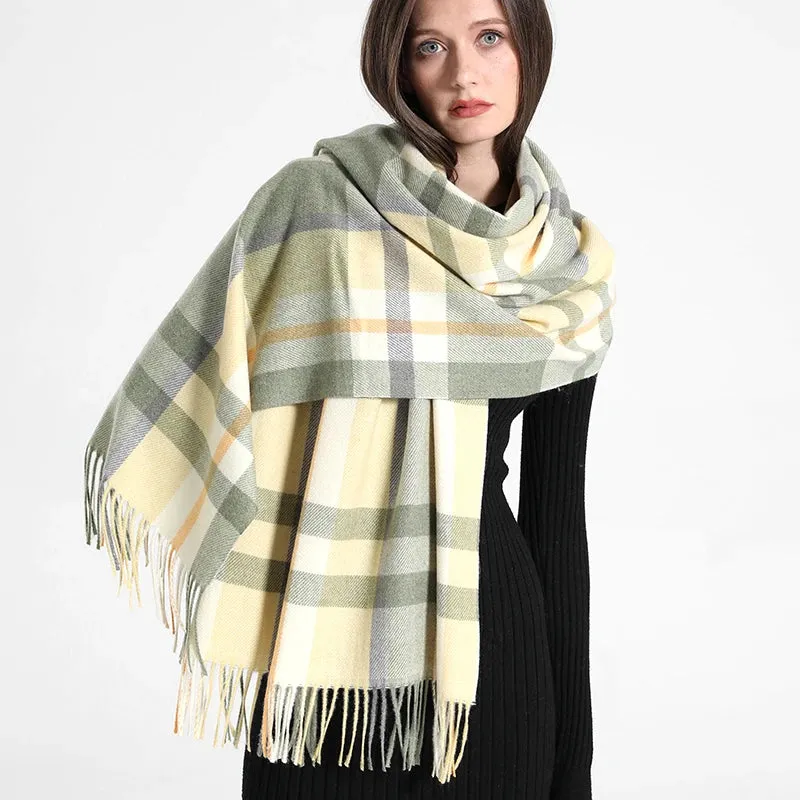 Plaid Soft Winter Scarf