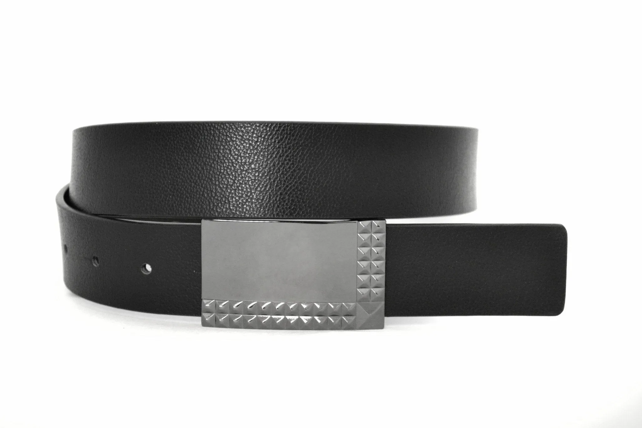 RAINER - Mens Black & Brown Leather Belt