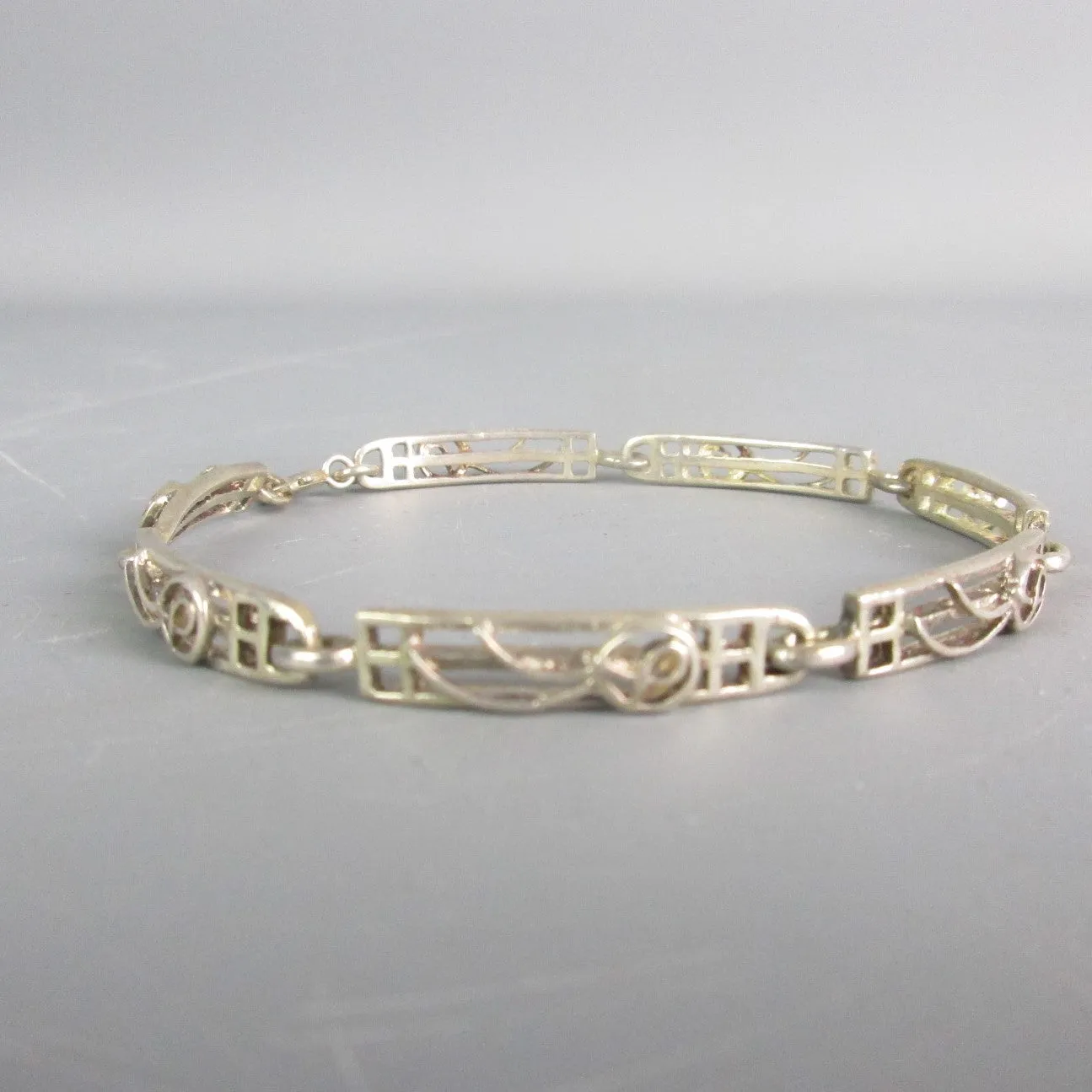 Sterling Silver Charles Rennie Mackintosh Style Bracelet