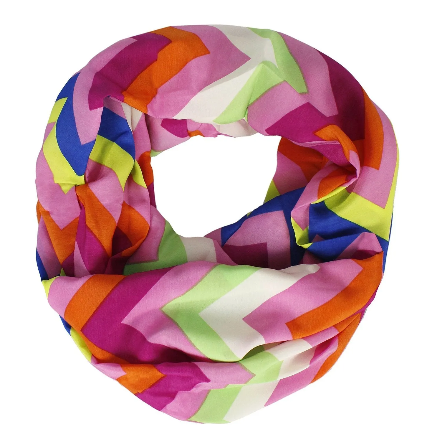 Summer Fashion Colorful Chevron Infinity Loop Skinny Scarves