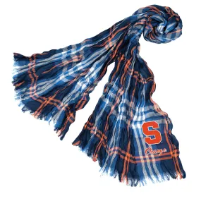 Syracuse University Crinkle Scarf Plaid