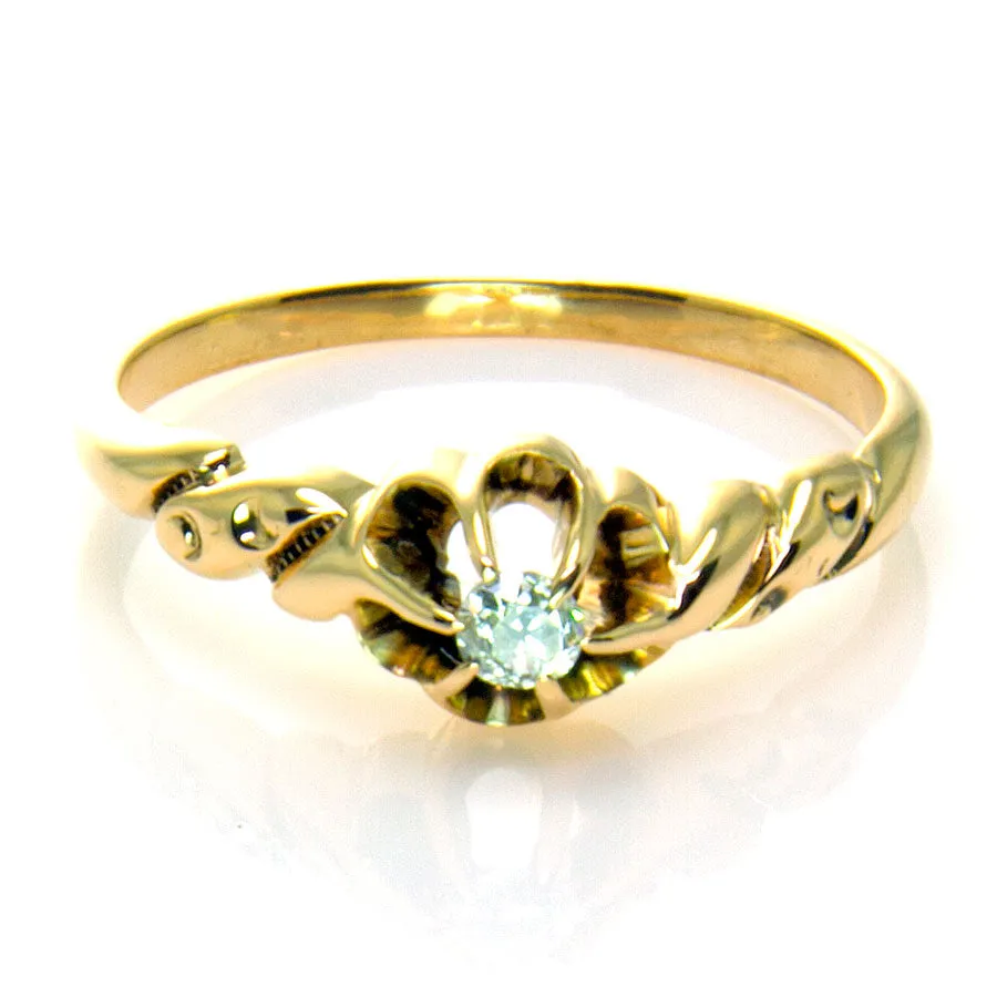 Victorian Solitaire Diamond Engagement Ring