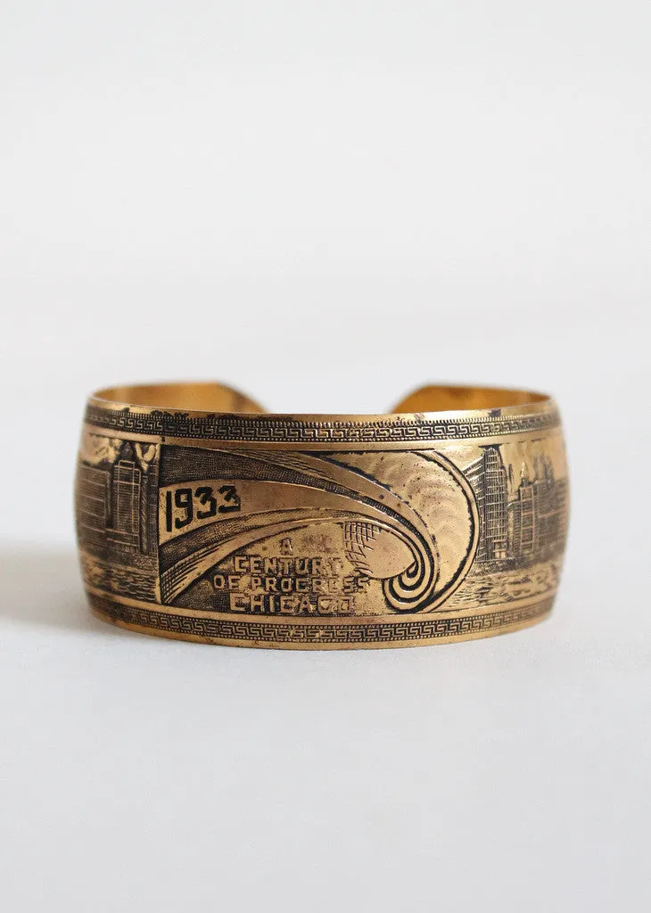 Vintage 1933 Chicago World's Fair Souvenir Bracelet