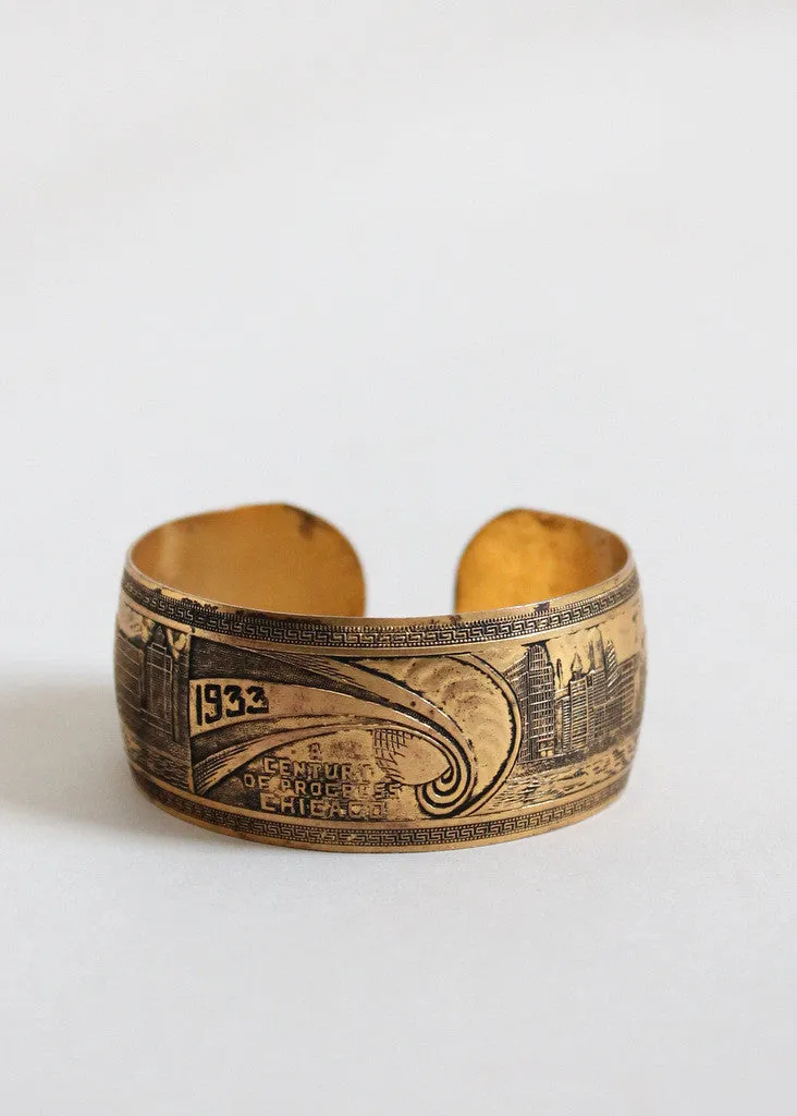 Vintage 1933 Chicago World's Fair Souvenir Bracelet