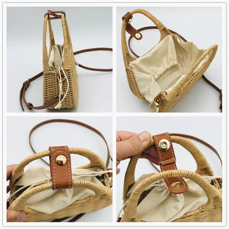 Women's Bamboo Top-Handle Bags