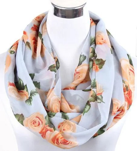 Women's Winter/Autumn Fashion Chiffon Infinity Scarves - 8 Variants